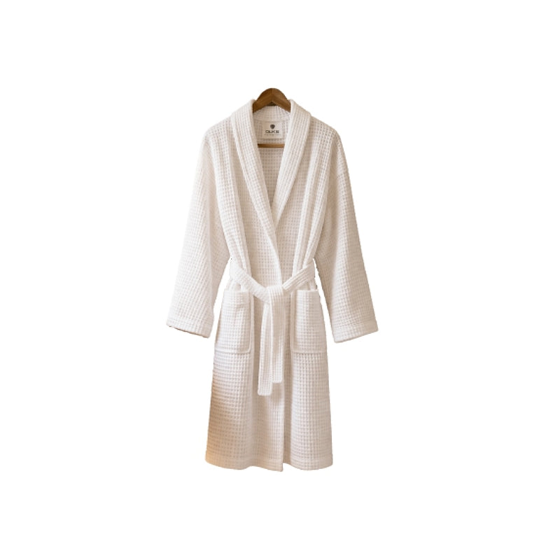 Duke Luxury Waffle Cotton Bathrobe — Hotel & Spa Grade
