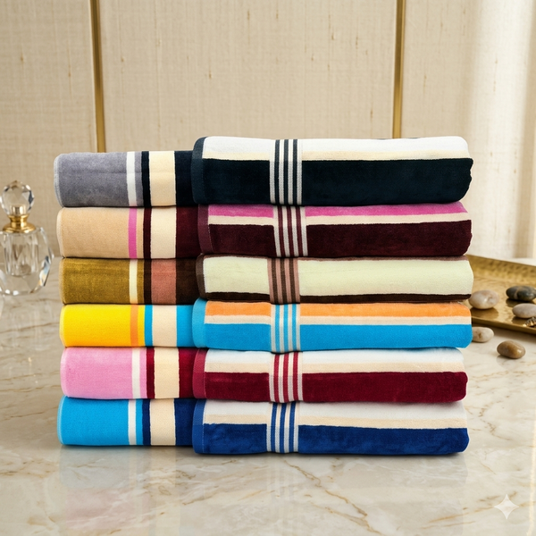 Duke Scott Stripe Cotton Bath Towel