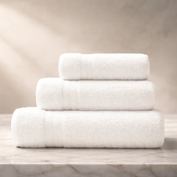 Duke White Pearl Premium Cotton Hotel Towel